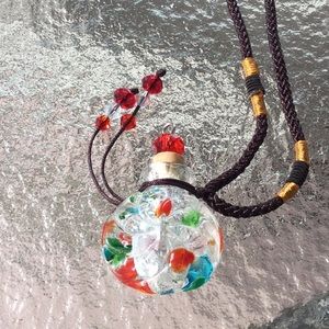 New Urn/ Cremation bottle necklace ashes